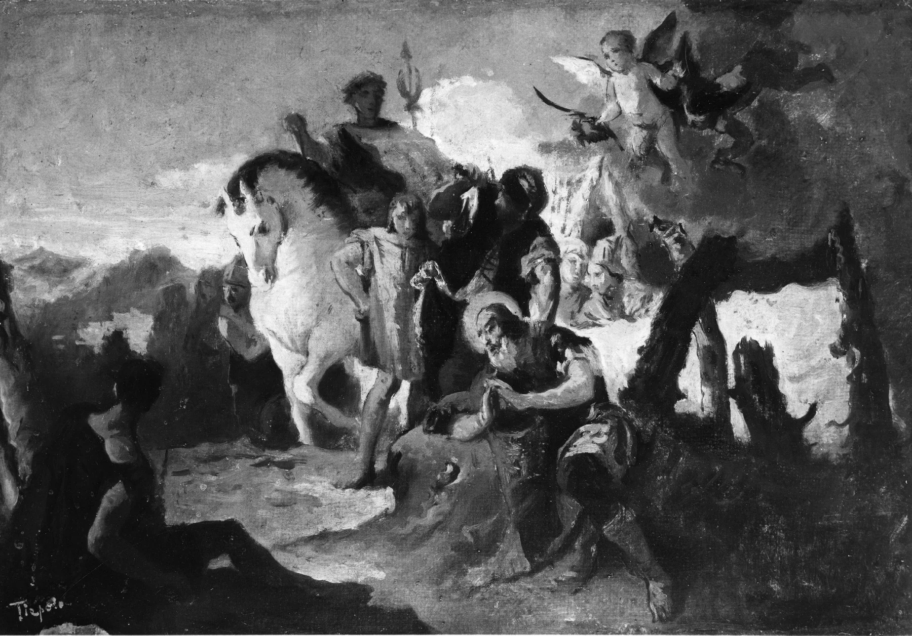 Beheading of a Martyr, by Giovanni Battista Tiepolo, oil, 1850