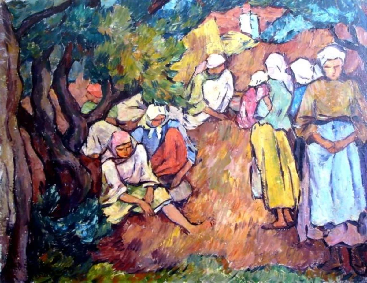 Compoziție cu țărănci, by Ion Theodorescu-Sion, unspecified