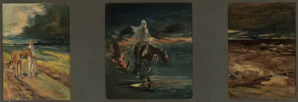 Black clouds. Death. Pestilence, triptych “Disaster”, sketch