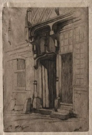 Doorway of an Ancient Convent in the Rue Mirabeau, Bourges