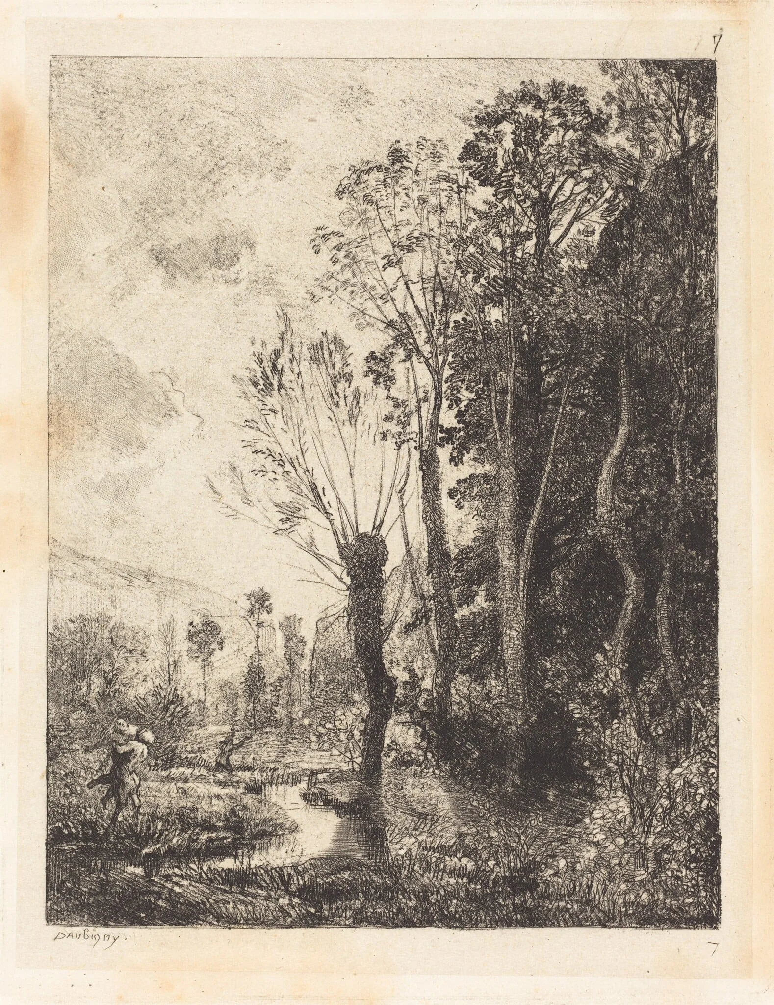 Satyr (Le Satyre), by Charles François Daubigny, ink, 1850