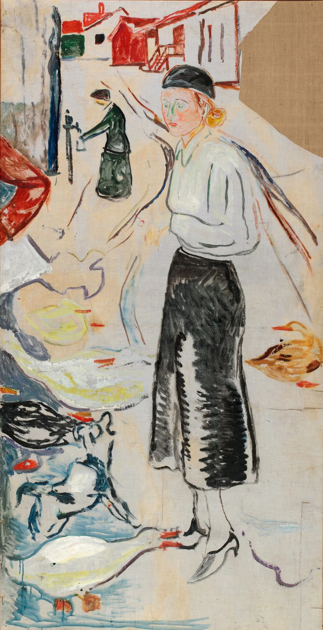 Hanna Brieschke in Åsgårdstrand, by Edvard Munch, oil, 1932