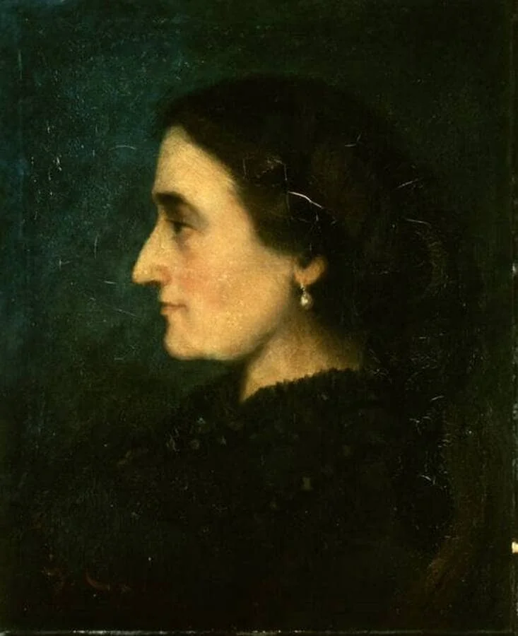 Portrait of madame Jolicler, née Lydie Chenoz, by Gustave Courbet, oil, 1858