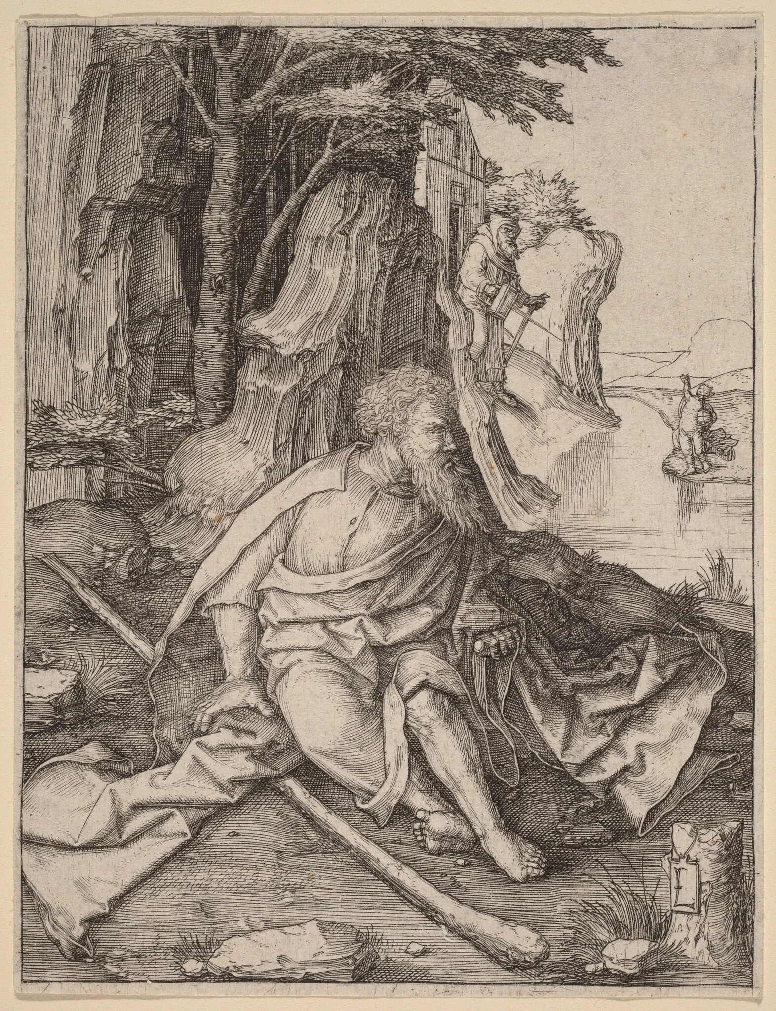 Saint Christopher at the Border of a River