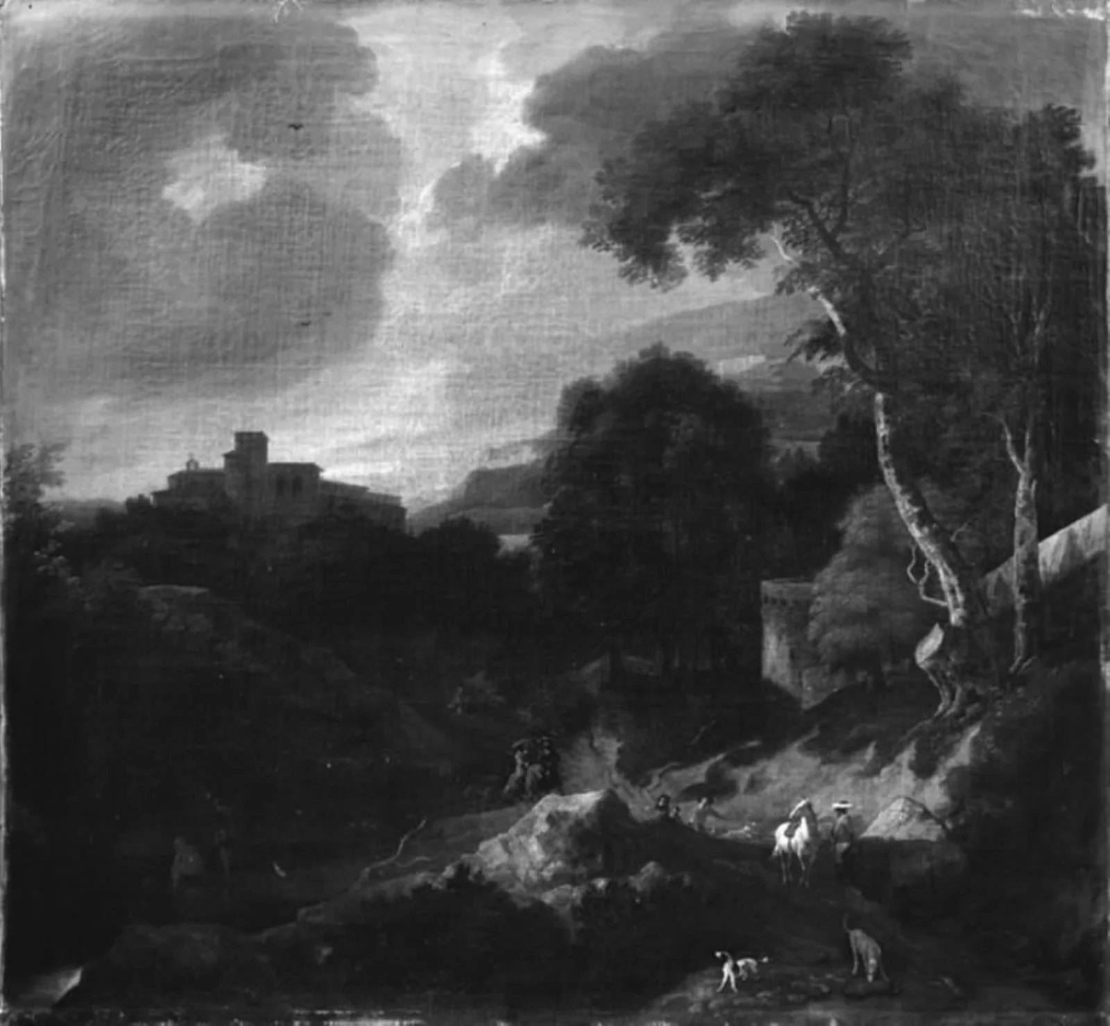 Mountainous Landscape with a Monastery, by Unknown, unspecified, 1750