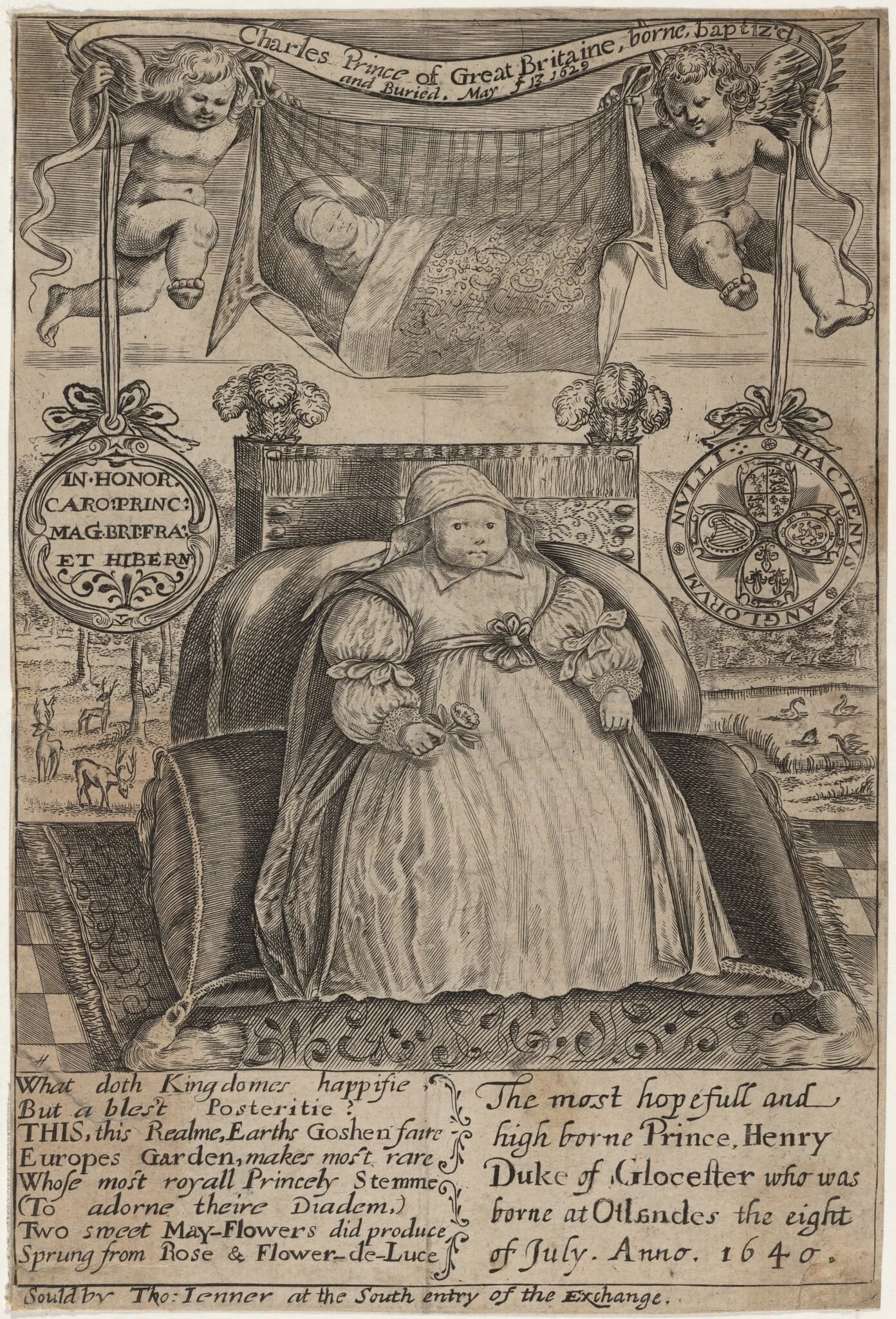 Henry, Duke of Gloucester, by William Marshall, ink, 1623