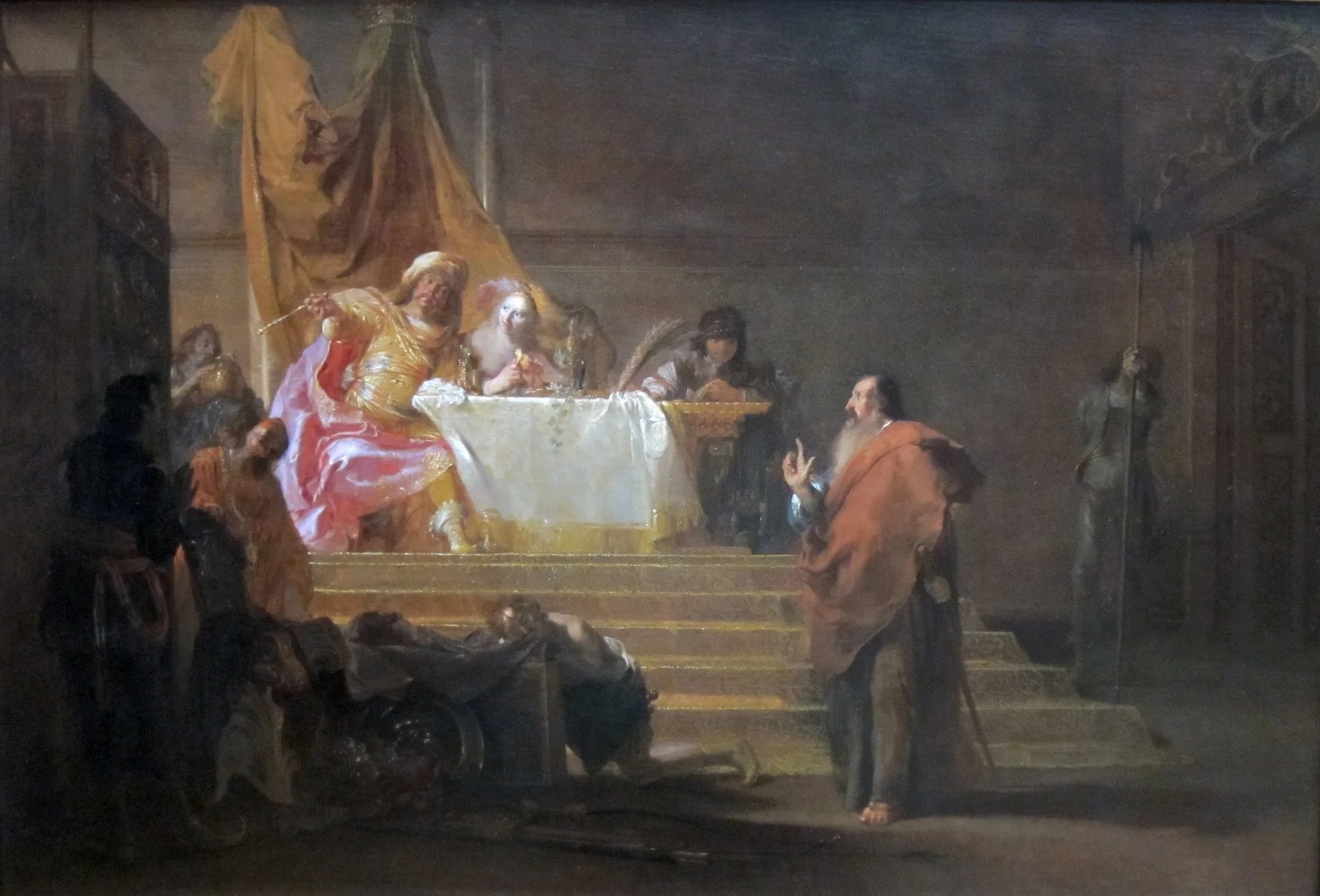 Solon before Croesus, by Nikolaus Knüpfer, oil, 1650