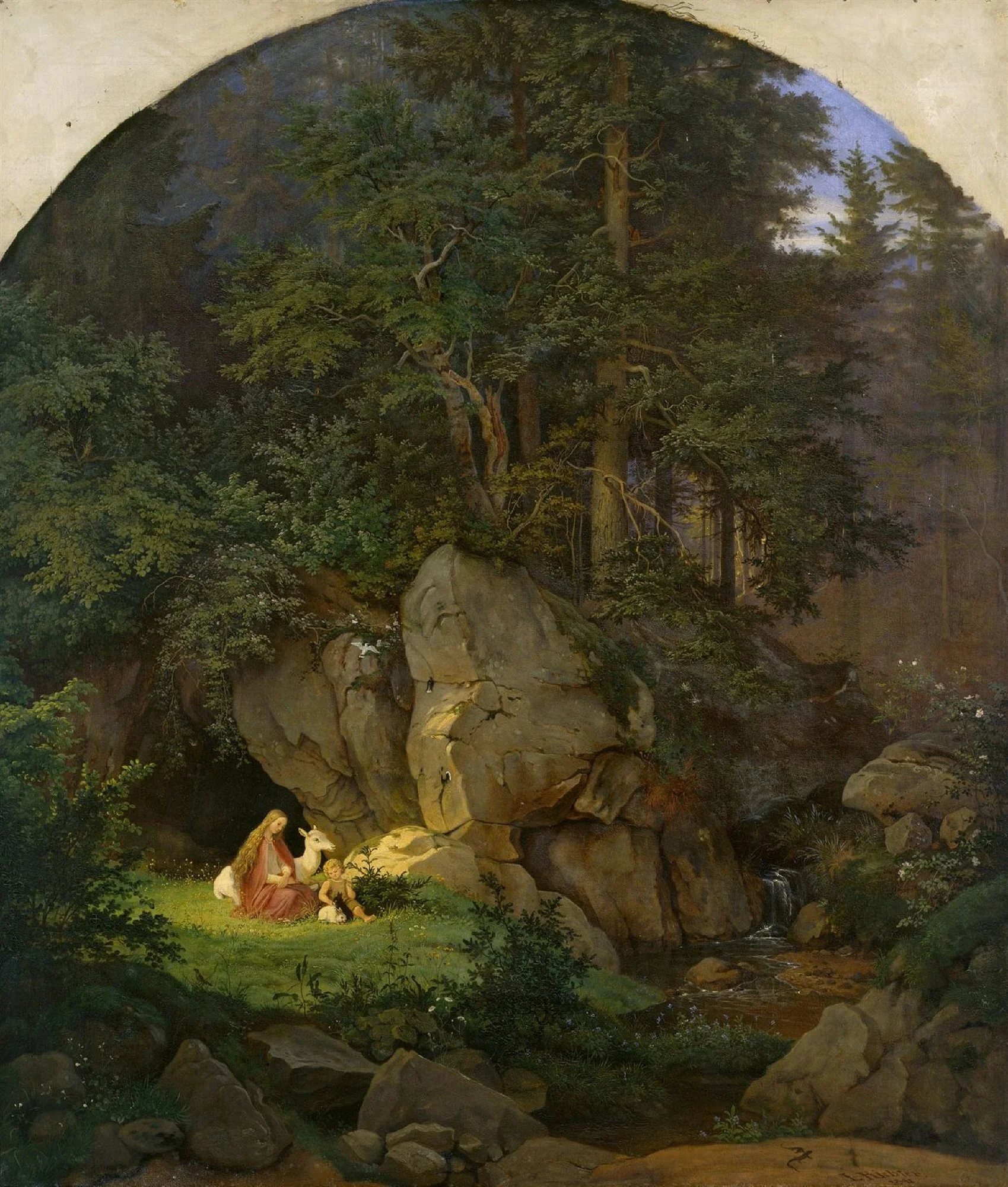 Genoveva in the forest seclusion