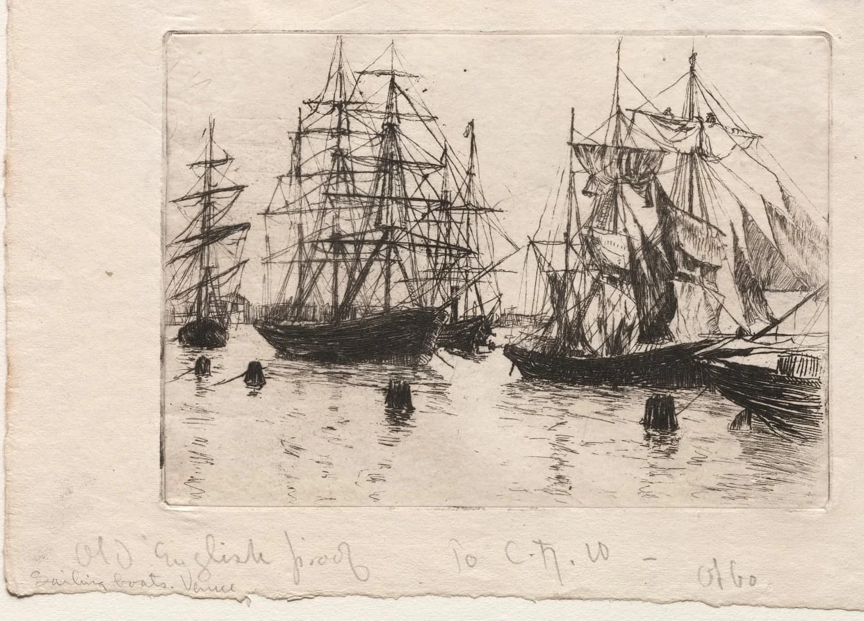 Sailing Boats, Venice, by Otto Henry Bacher, 1880