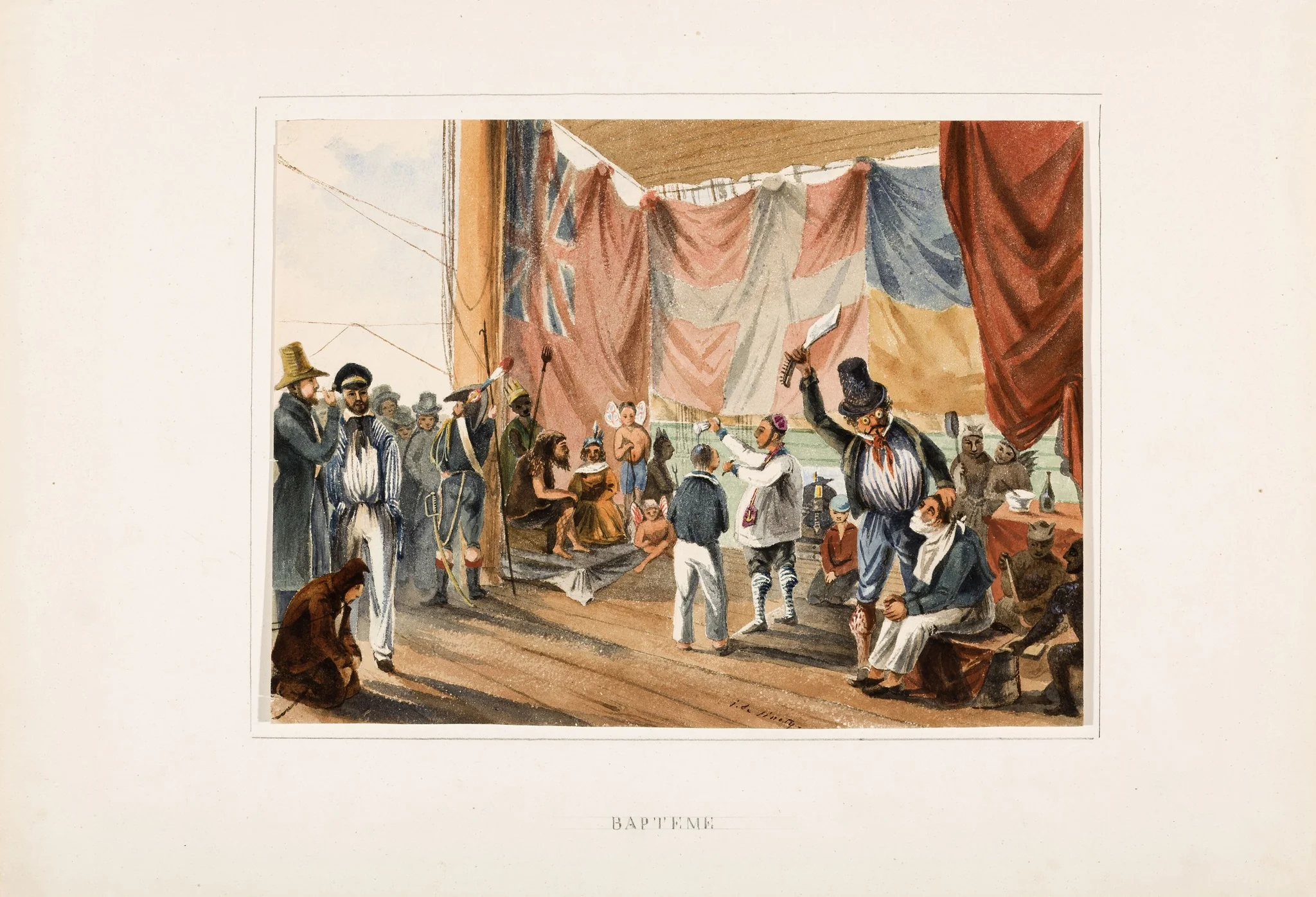 Bapteme, by Jules Marie Vincent de Sinety, graphite, 1837