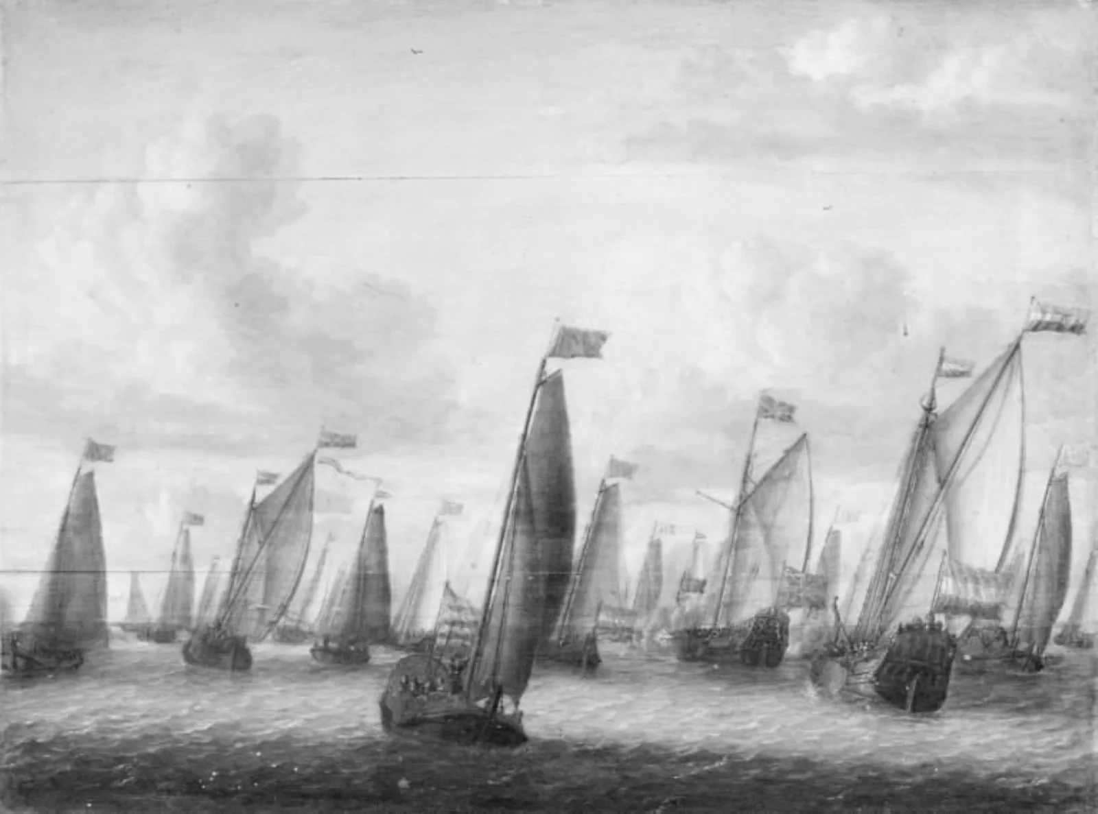 The so-called Admiral Race on the Amstel River, by Unknown, 1680