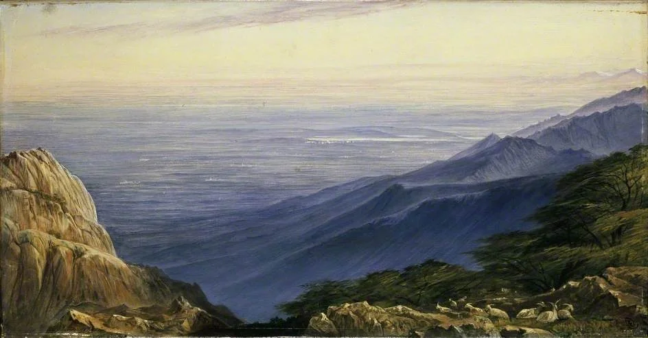 The Plains of Lombardy from Monte Generoso, by Edward Lear, oil, 1890