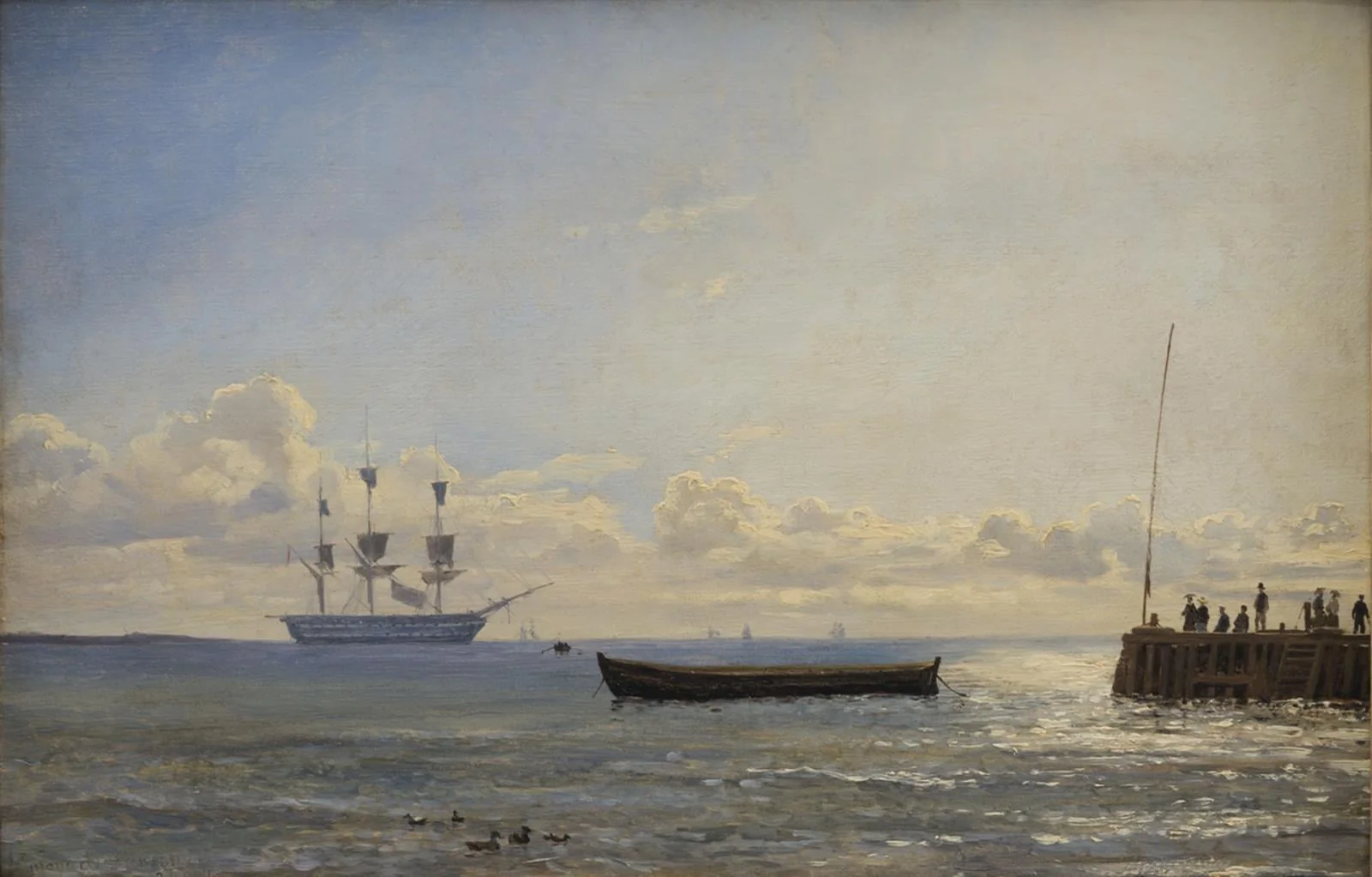 A Ship of the Line at Anchor