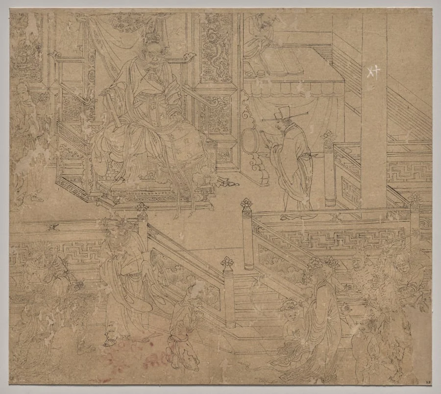 Album of Daoist and Buddhist Themes: Kings of Hells: Leaf 40, by Unknown, unspecified, 1204