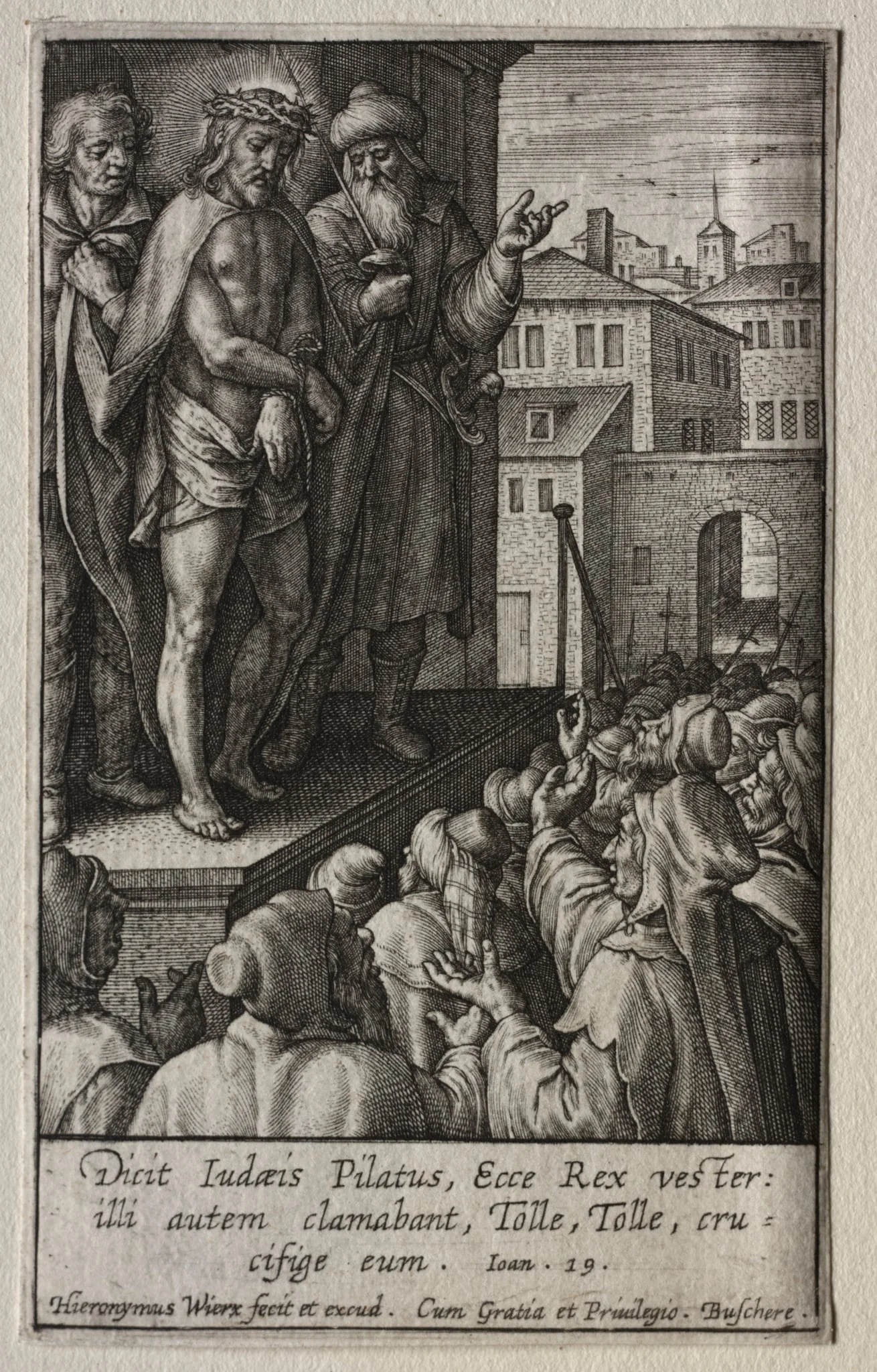 The Passion: Ecce Homo, by Hieronymus Wierix, 1619