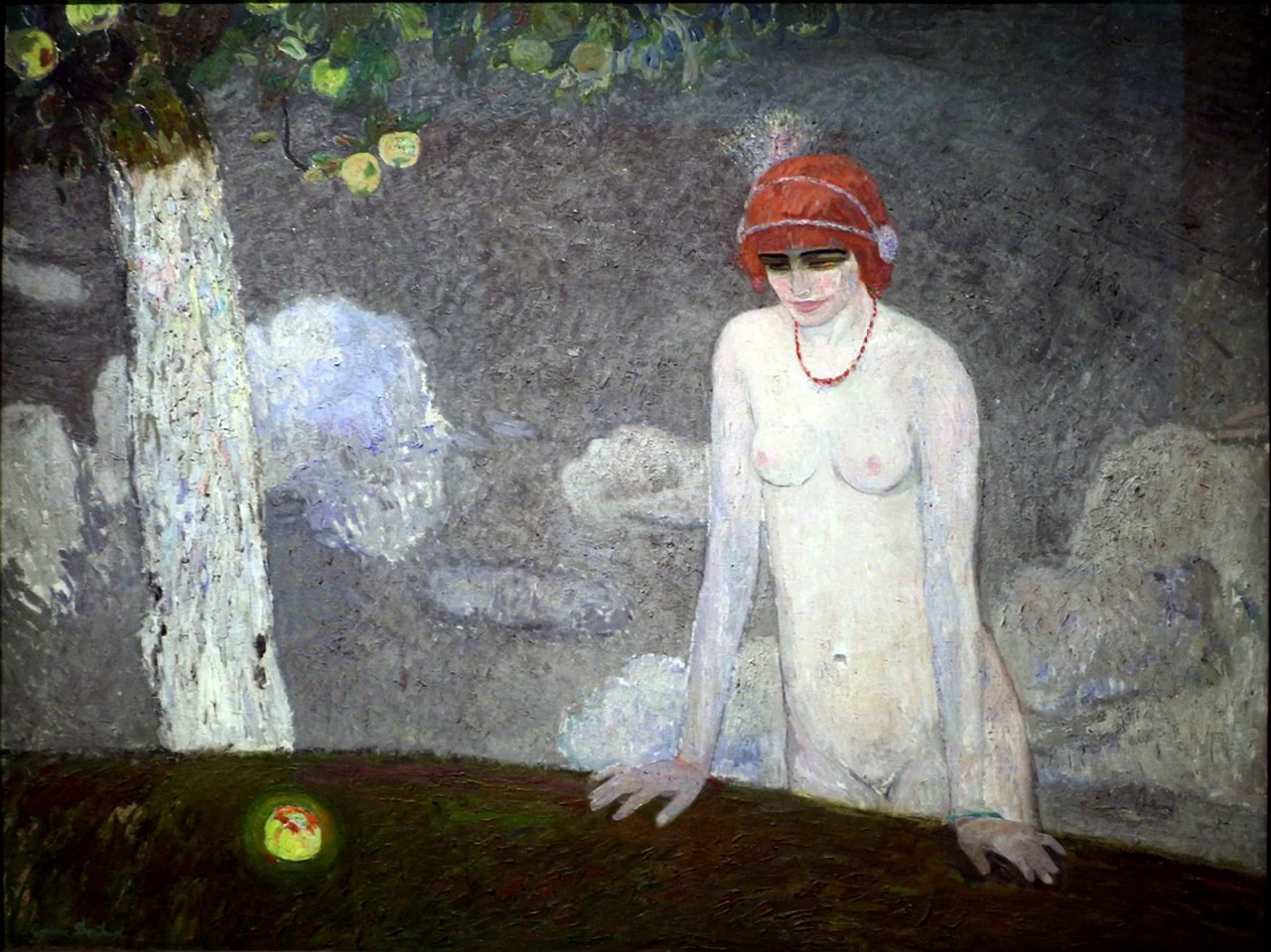 Eve or The Apple, by Gustave De Smet, oil, 1913