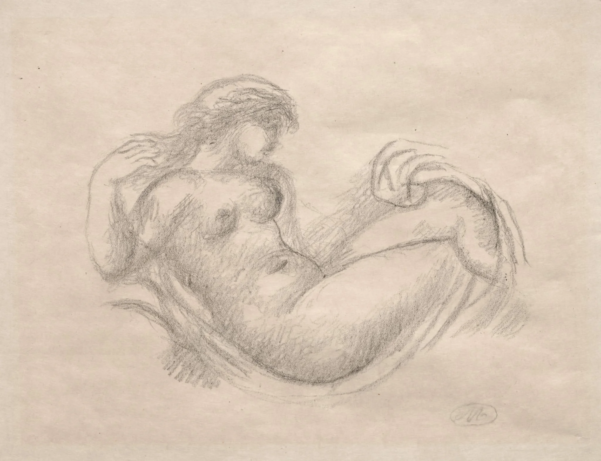 Woman in Cradle, by Aristide Maillol, 1925