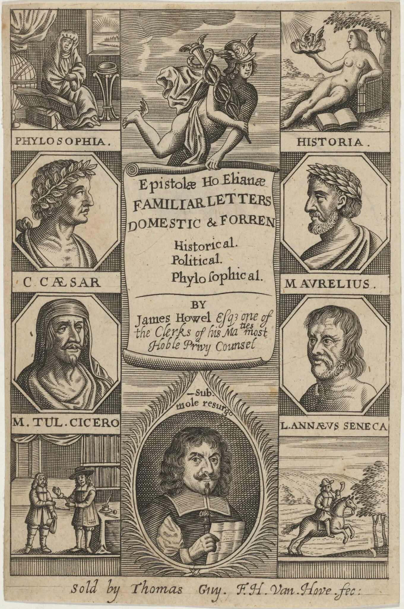 Title Page to Epistolae Hoephanae, by James Howel