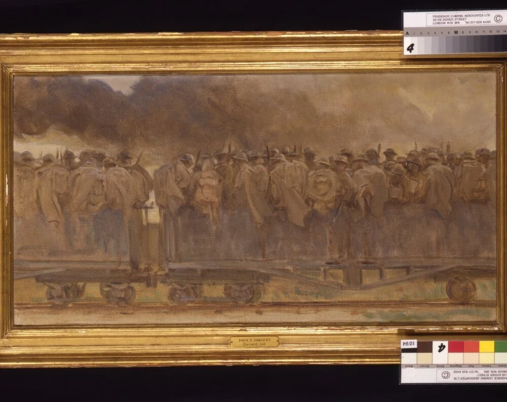 American Troops Going up the Line, by John Singer Sargent, oil, 1918