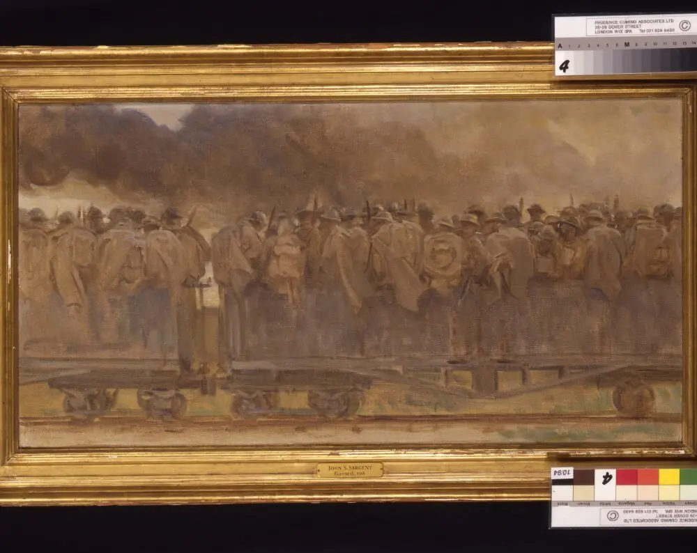 American Troops Going up the Line