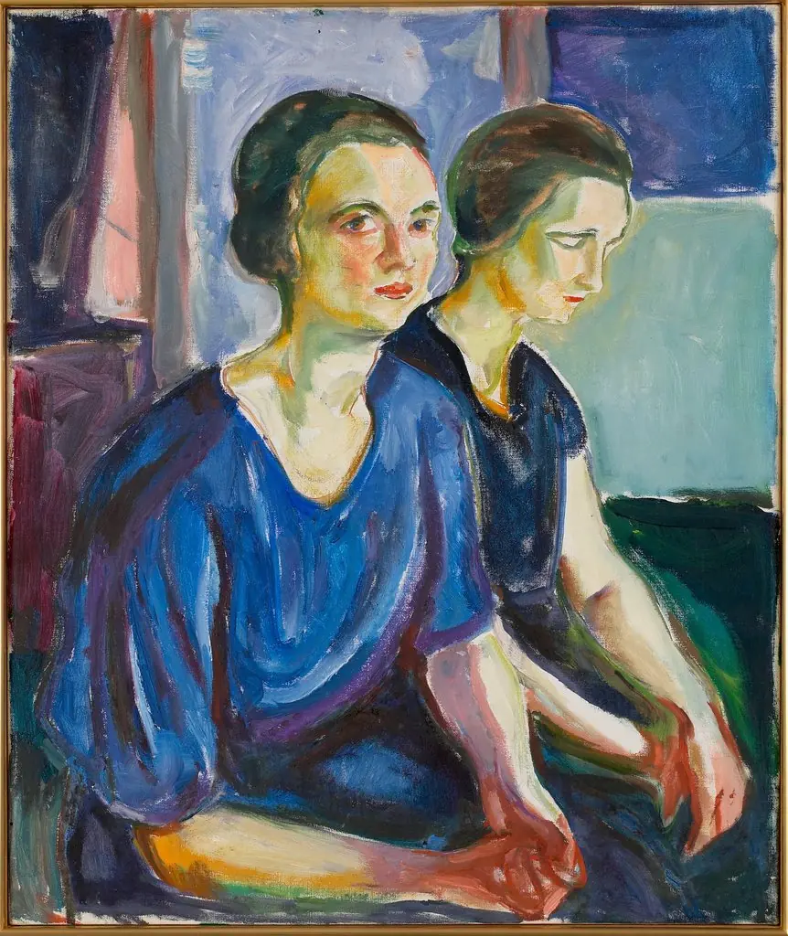 Two Women, Seated