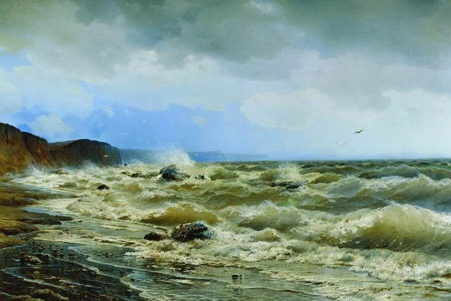 Ochakov Pier, by Rufin Sudkovsky, oil, 1891