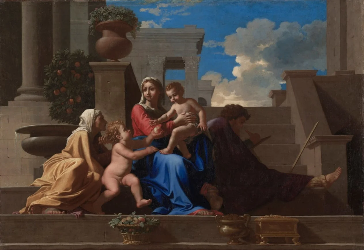 The Holy Family on the Steps, by Nicolas Poussin, unspecified, 1648