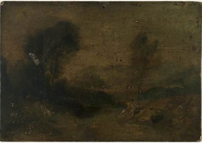 Seated Man by a Road