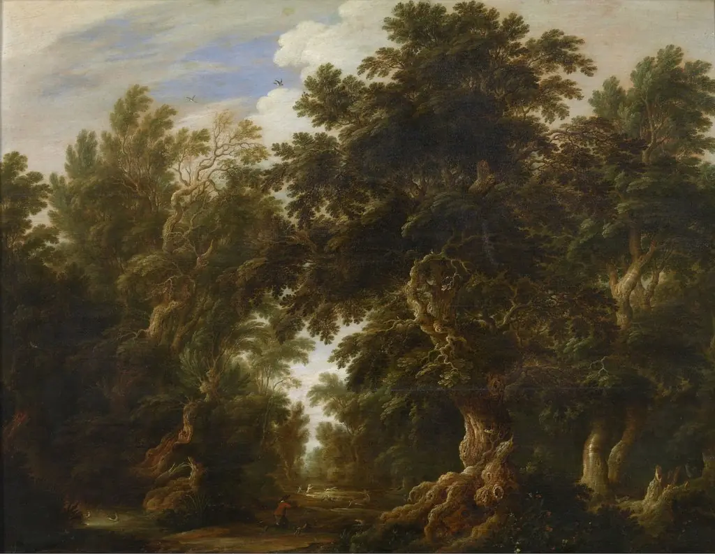 Landscape with a deer hunt