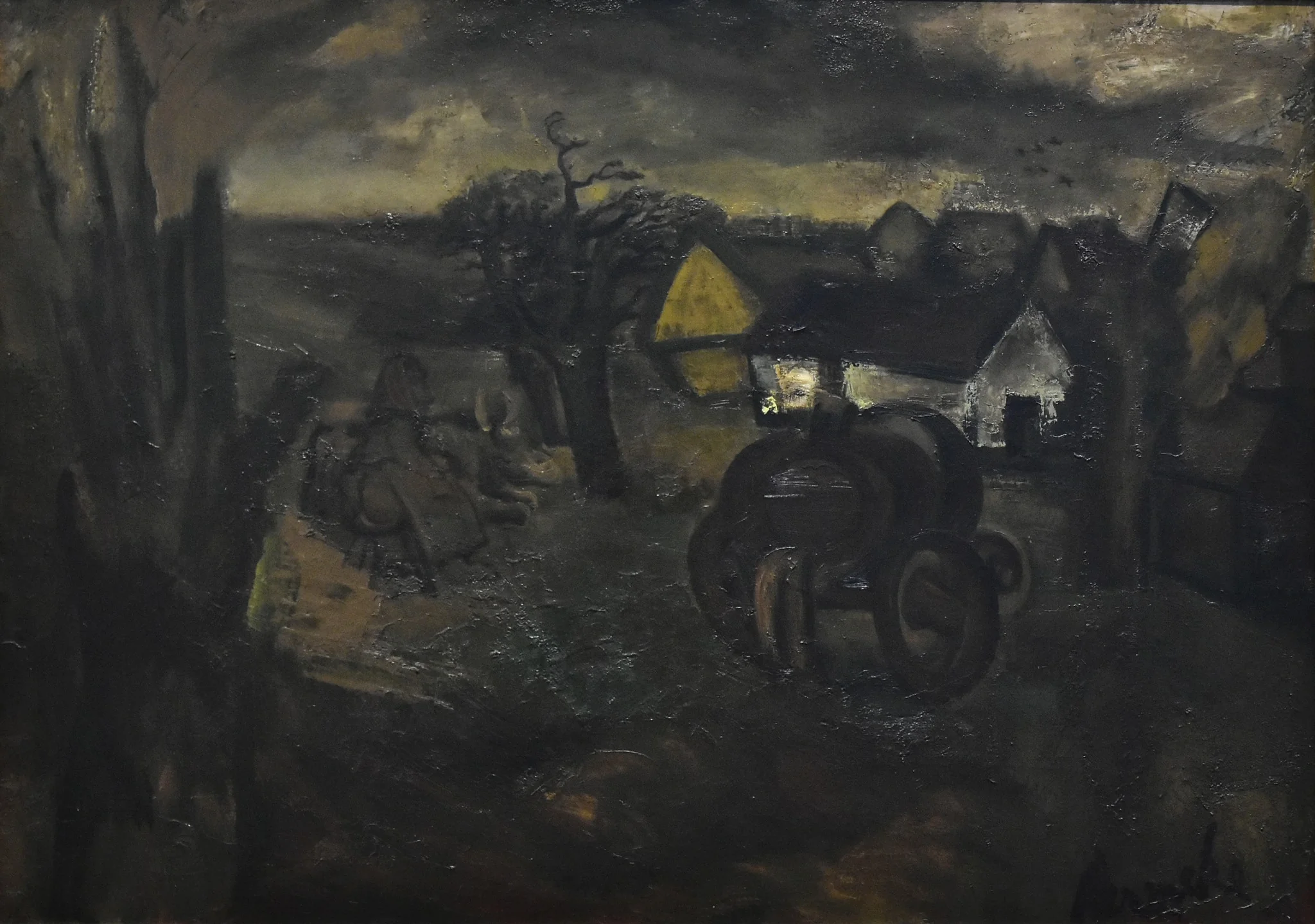 Hoeve in Vlaanderen, by Constant Permeke, oil, 1933