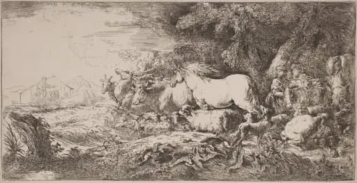 The Animals Going toward the Ark