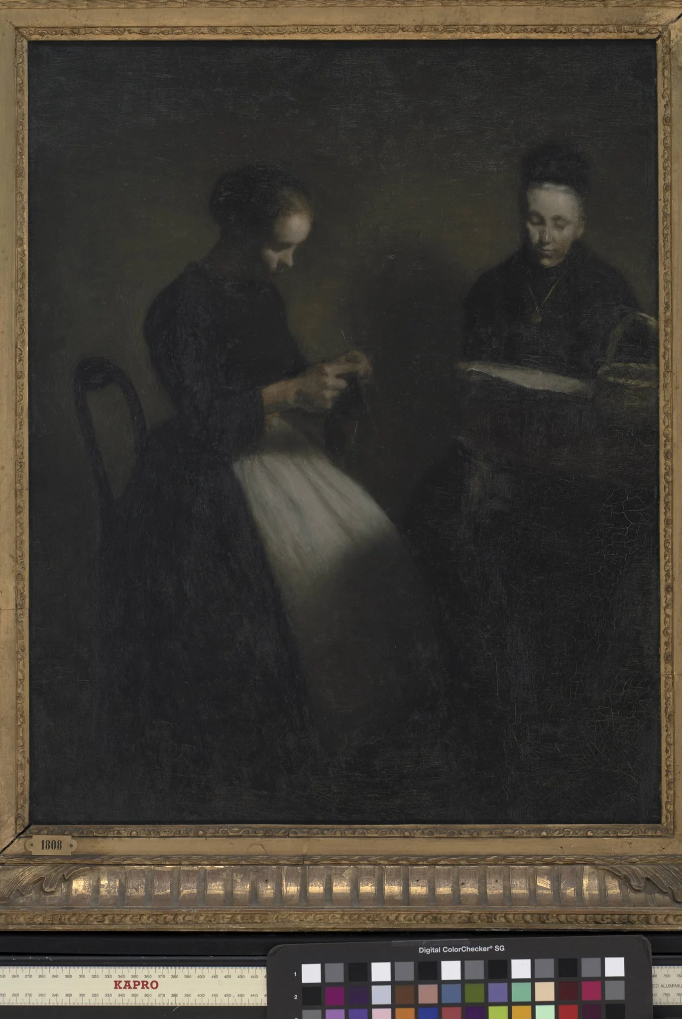 Evening in the Drawing Room. The Artist's Mother and Wife, by Unknown, 1891