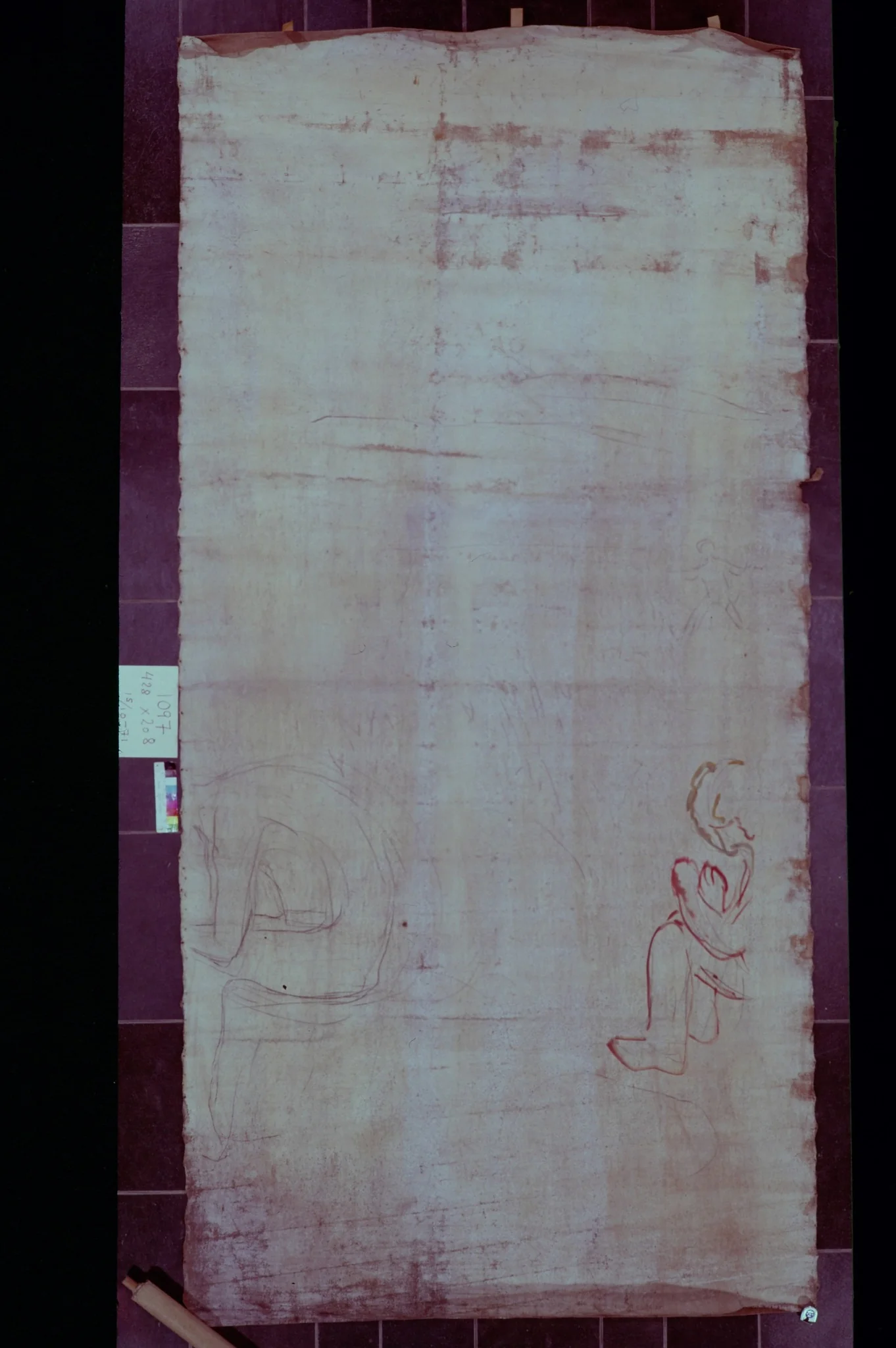 Alma Mater: Fragment, by Edvard Munch, charcoal, 1910