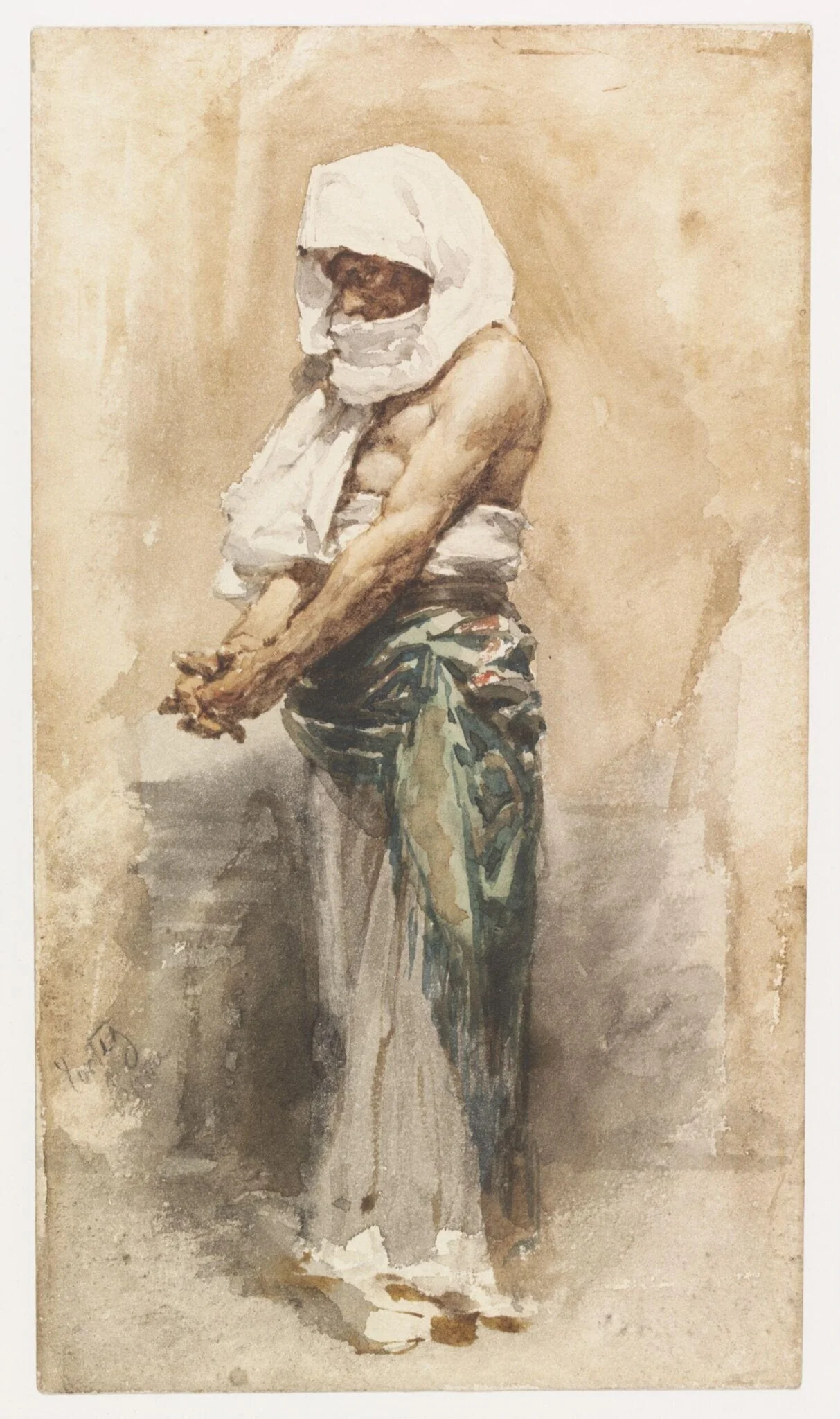 Study of a Moroccan Man with a Green Wrap