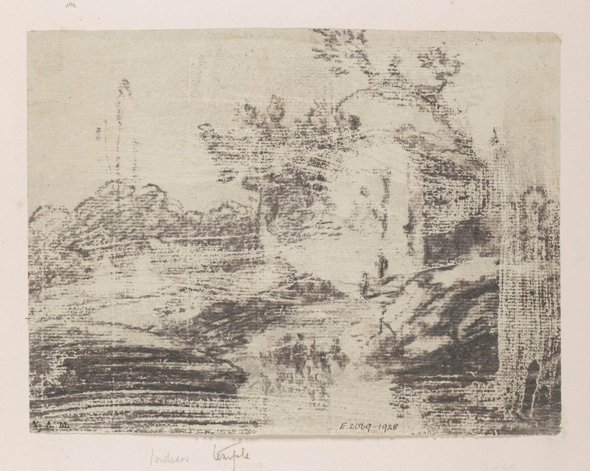 Ann overgrown tomb in Bengal, by George Chinnery, 16