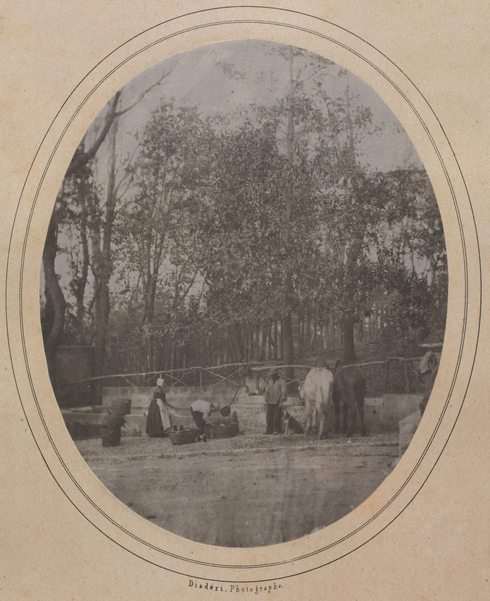 Village Scene (Southern France), by André Adolphe-Eugène Disdéri, 1853