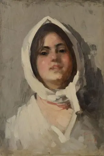 Portret de tânără cu basma