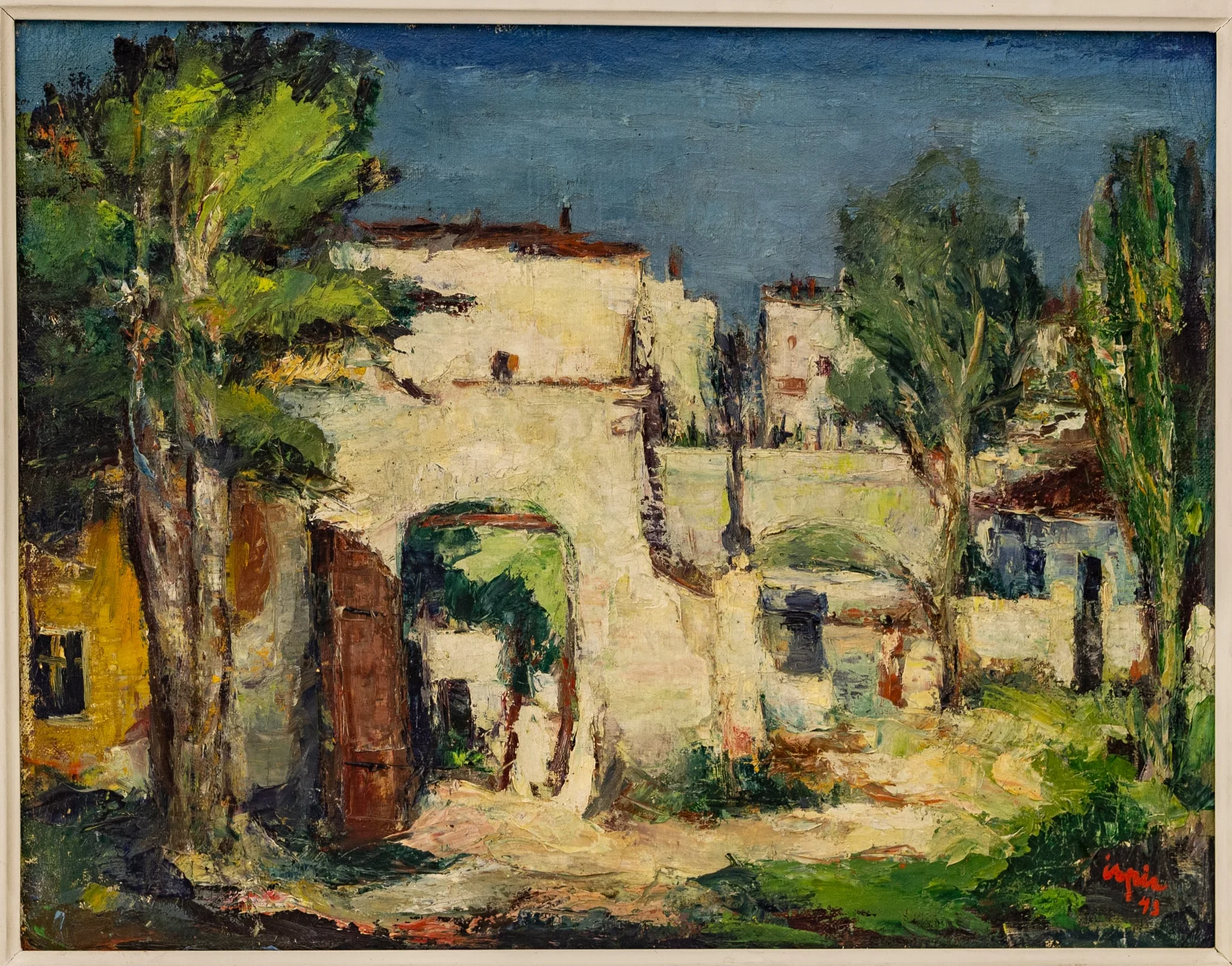 Peisaj cu poartă la Brebu, by Eugen Ispir, unspecified