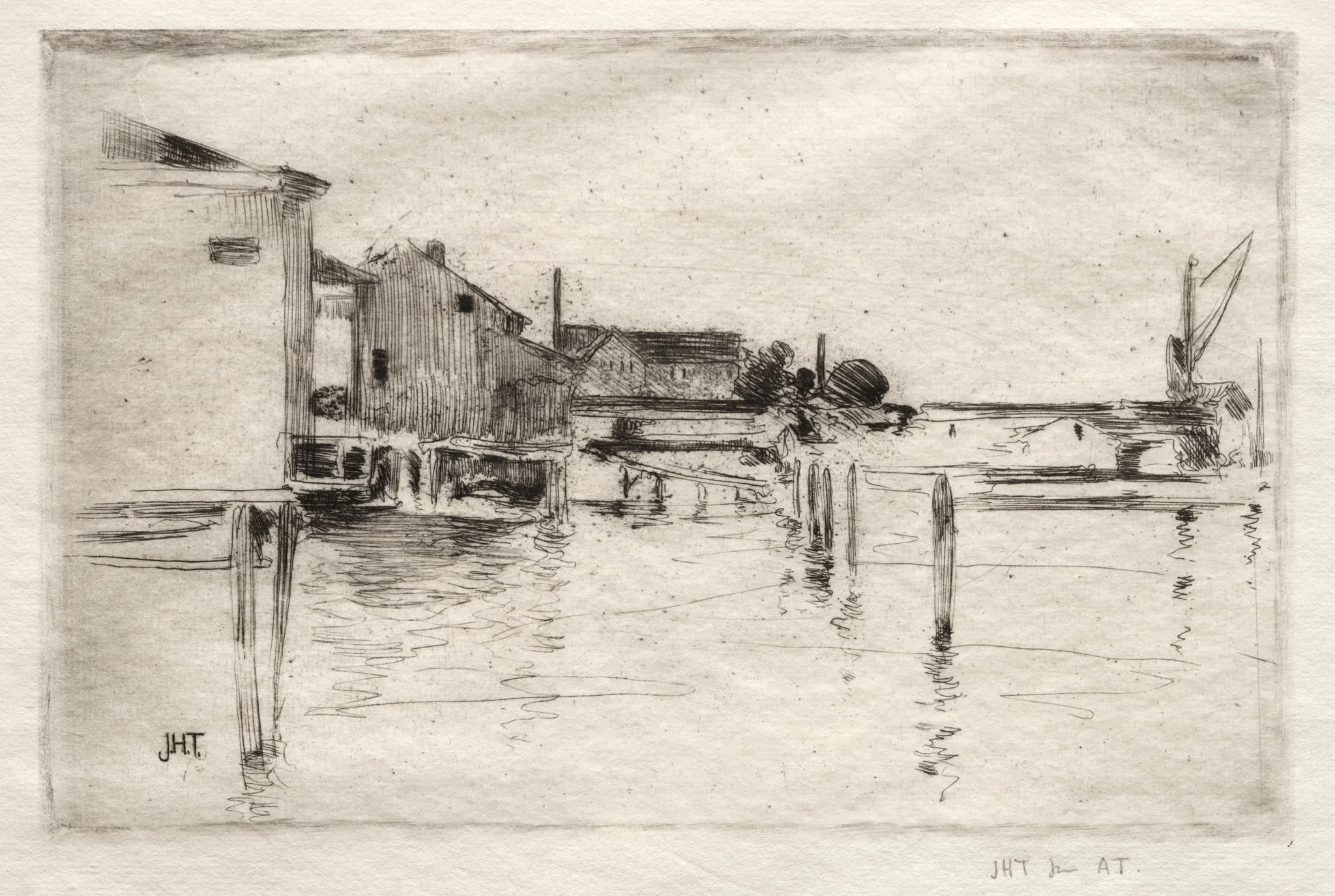 The Dock, Bridgeport, Connecticut, by John Henry Twachtman, 1889
