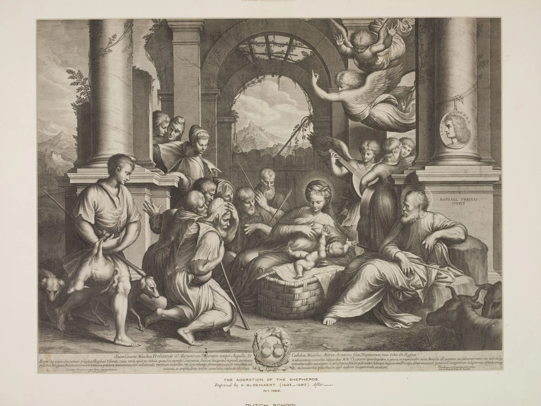 Adoration of the Shepherds, by Cornelis Bloemaert, 1650