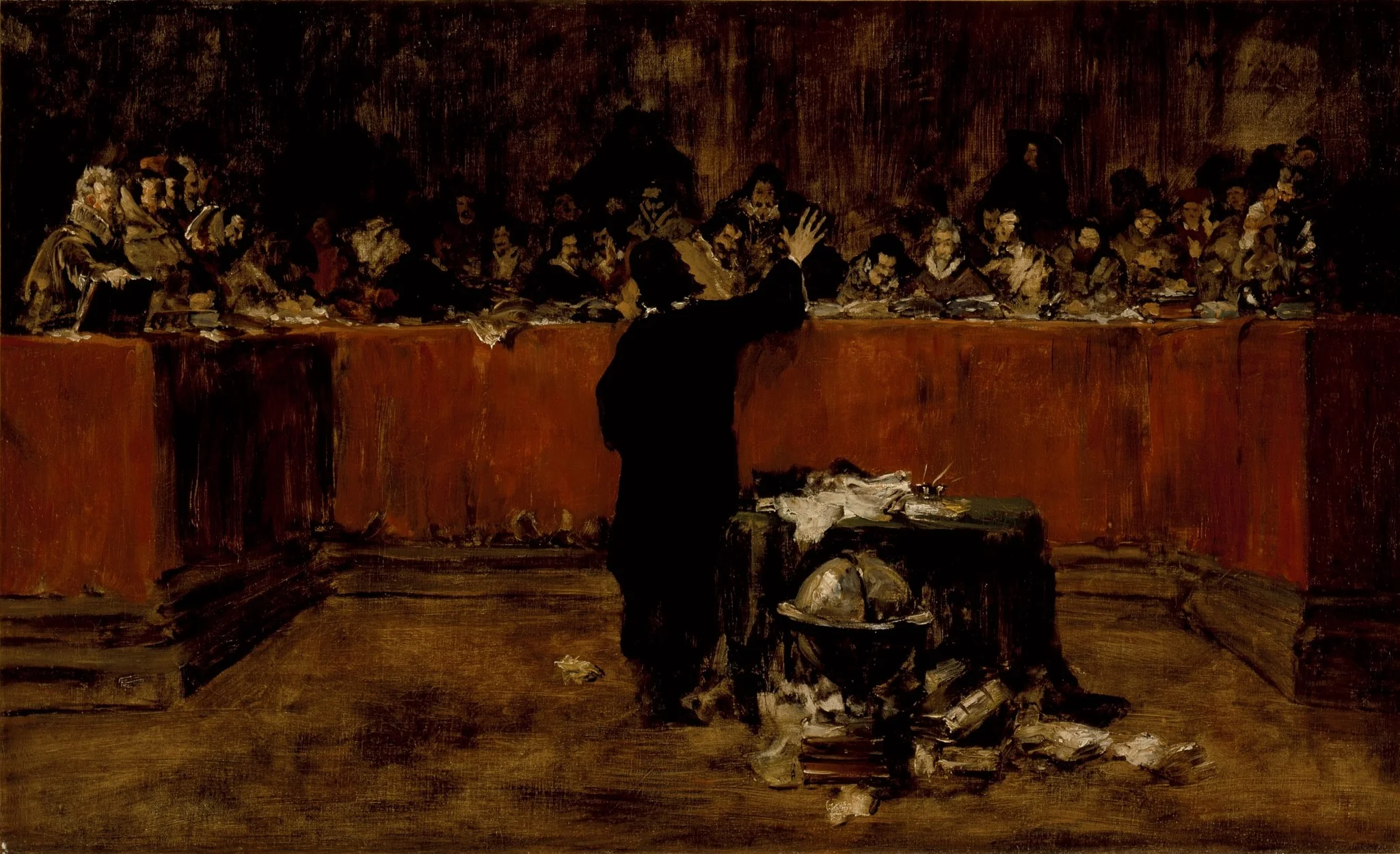 Sketch for a Picture--Columbus before the Council of Salamanca (B) (Christopher Columbus before the Spanish Council)