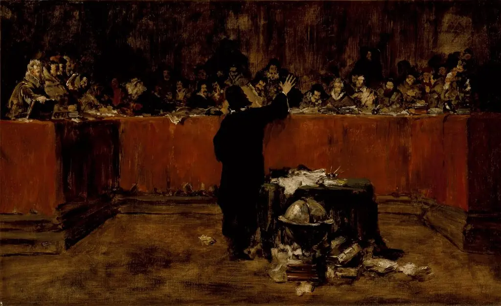 Sketch for a Picture--Columbus before the Council of Salamanca (B) (Christopher Columbus before the Spanish Council)