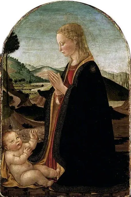 Virgin adoring the Child