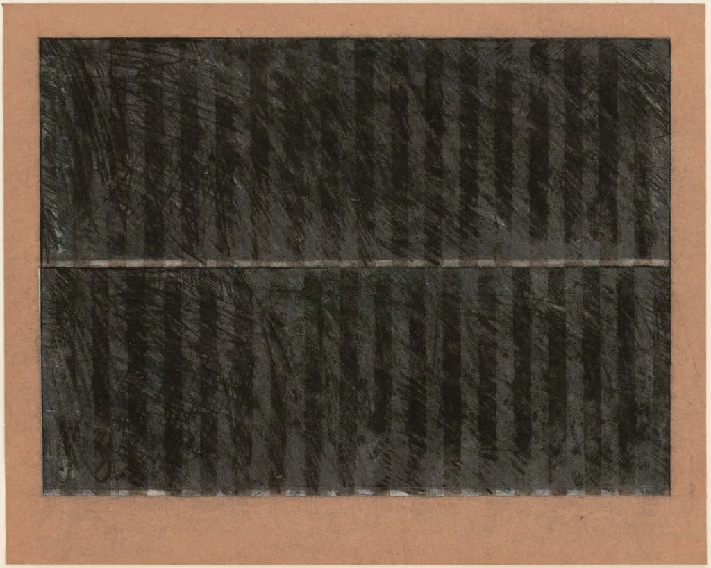 Untitled, by Brice Marden, charcoal, 1964