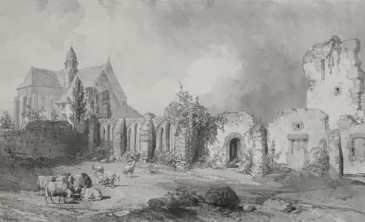 Voyages pittoresques et romantiques dans l'ancienne France.  Bretagne:  Abbaye de Relec