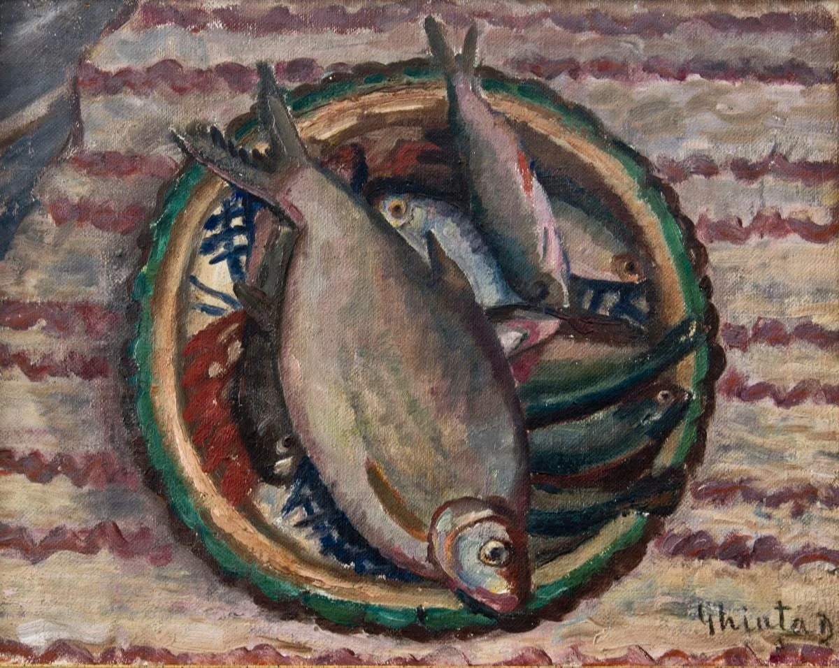 Farfurie cu pești, by Dumitru Ghiață, 1938