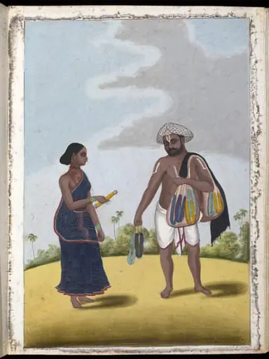 A glass-bangle-seller