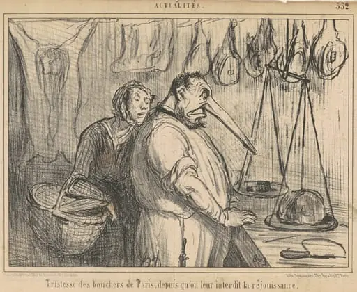 Tristesse des bouchers de Paris ...