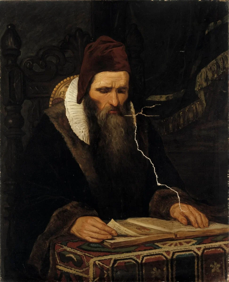 Keskiajan oppinut, by Adolf von Becker, unspecified, 1880