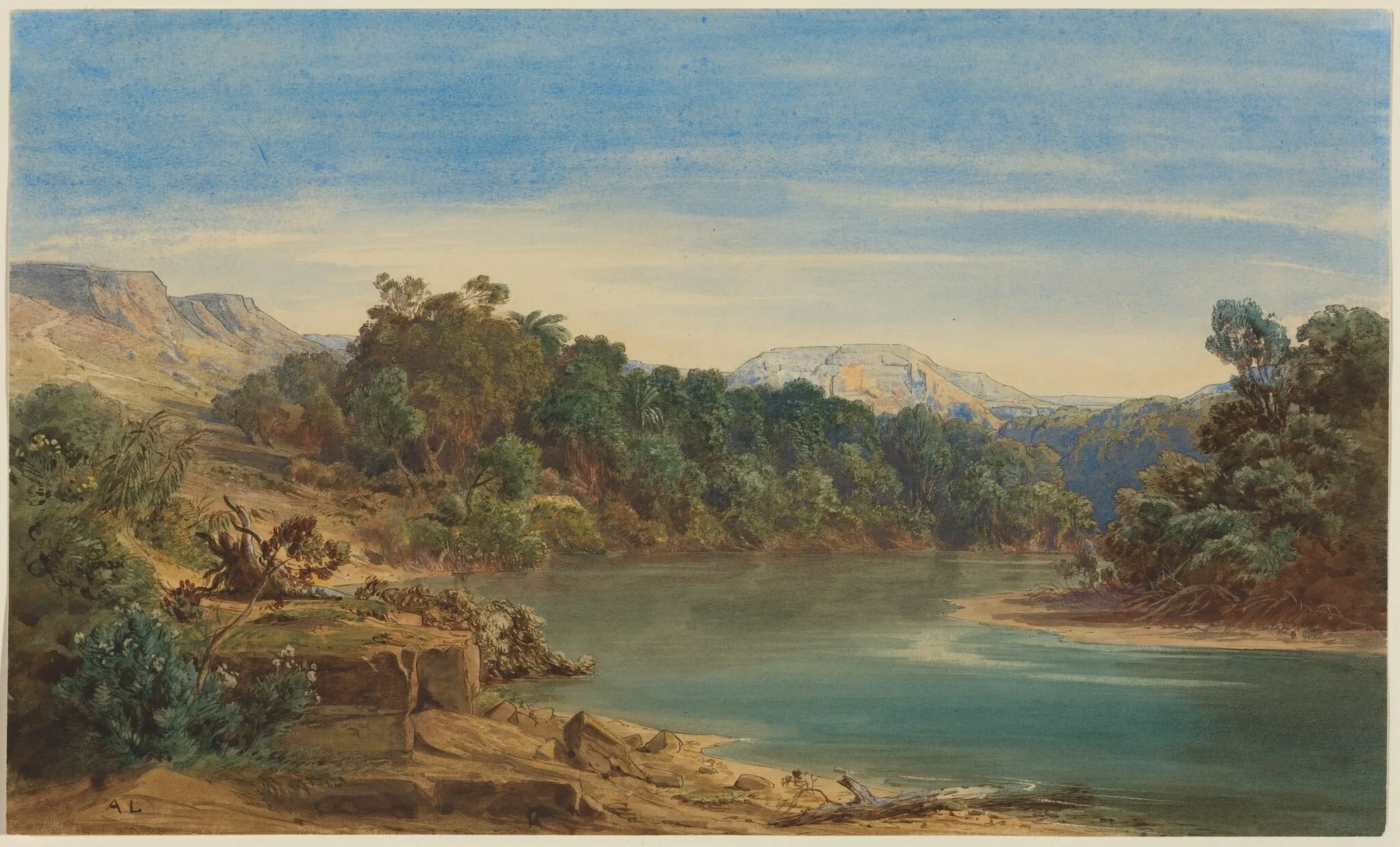 Along the Jordan River (recto)